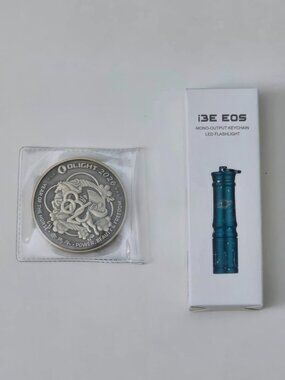 Olight 2026 Year Of The Horse Challenge Coin + i3E EOS 19th Anniv Edition Light